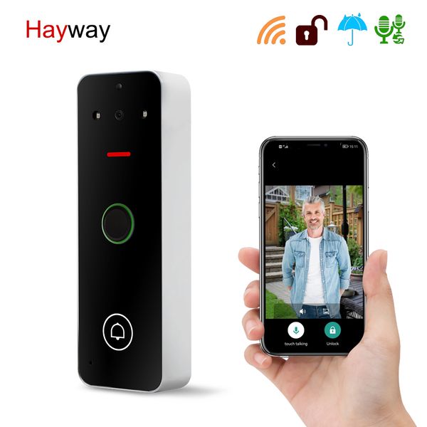 Telefones de porta de vídeo Hayway Wireless WIFI Campainha Tuya Phone Home Intercom Câmera IP65 À Prova D 'Água Desbloqueio de Impressão Digital 230830
