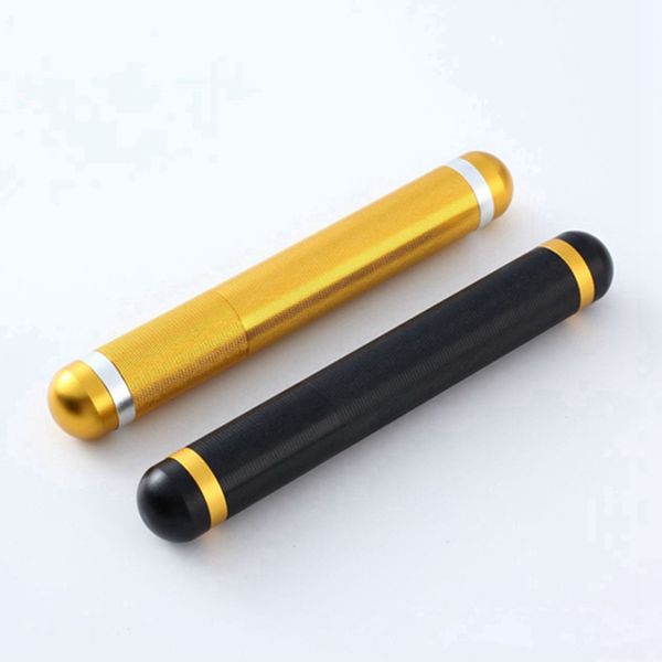 Tubo pre-rotolo per fumo in alluminio oro nero Barattolo con sigillo vuoto Contenitore per custodia portatile Custodia per pacchetto Scatola per sigari con supporto per sigari Portasigarette per tabacco Bottiglia di erbe DHL