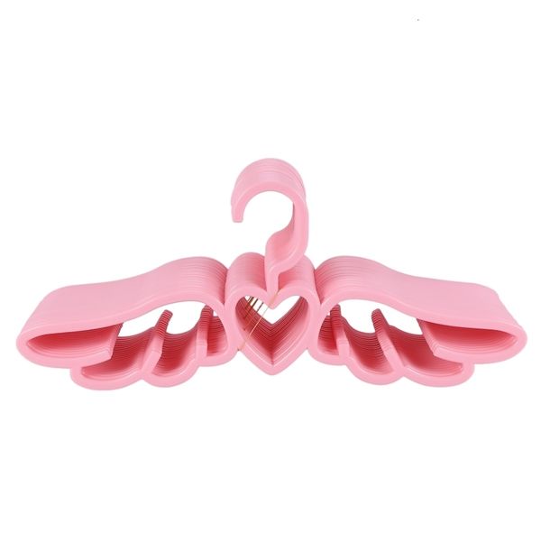 Appendiabiti Rack 1020 pezzi Design Fly Angel Vestiti di plastica Appendiabiti per camicie Carino Pretty Pink Cuore amorevole Sciarpa Biancheria intima Rack 230830