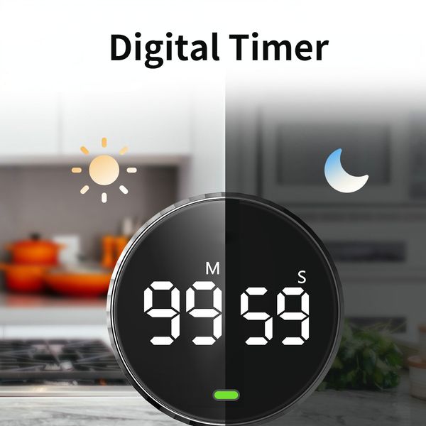 Timeuses de cuisine Smart Digital Timer Magnétique Aspiration LED Manuel Compte à rebours d'alarme mécanique Cuisine Cuisine Cuisine Douche Étude STOWATCH 230831