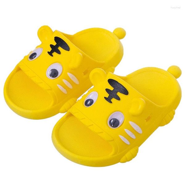 Slipper Kruleepo 2023 Sommer Hausschuhe Schuhe für Jungen Mädchen Kinder Baby Kinder Cartoon Animation Tiger PVC Home Badezimmer rutschfest