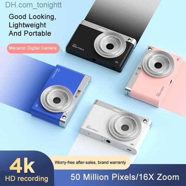 Filmadoras 4K HD Câmera Digital 50 Milhões de Pixels Zoom 16x Tela IPS de Alta Definição de 2,88 Polegadas 1080 Fotografia AFAutofocus Q230831