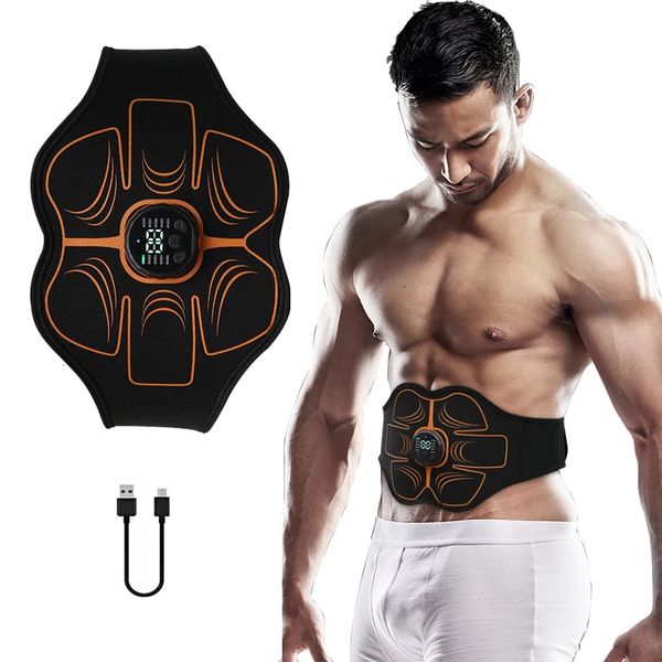 Outros itens de massagem Abs Trainer Belt EMS Abdominal Muscle Stimulator Electric Toning Belts USB Cintura Barriga Perda de peso Home Gym Fitness Massager 230831