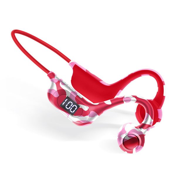 Yeni Akz-G9 Kemik İletim Fon Bluetooth Kulaklıklar Kablosuz Kulaklıklar LED kulak kancası Air PRO Earbuds Kablosuz Bluetooth Sports Head seti Destek TF Kart