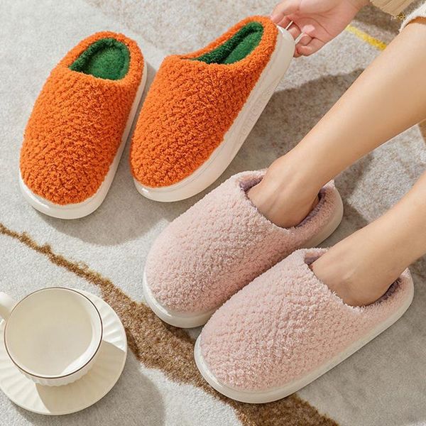 Chinelos shevalues peludo quente para mulheres homens inverno casa quarto fofo slides moda macio pelúcia antiderrapante