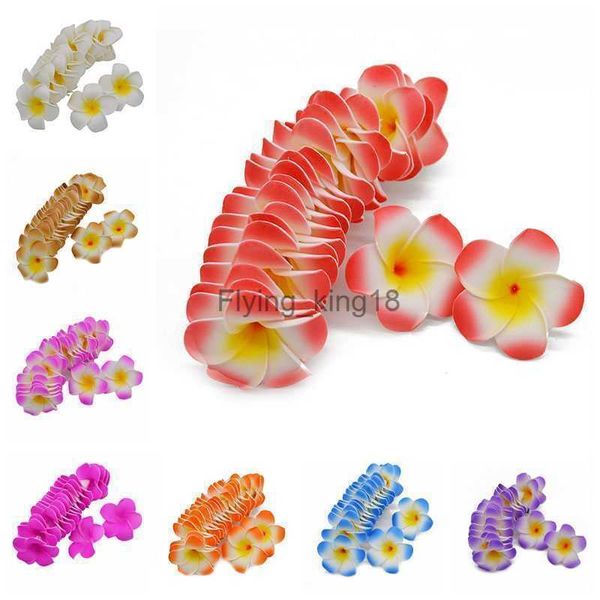 10 Pçs/lote 5-9 cm Frangipani Havaiano PE Espuma Flor Artificial DIY Grinalda Cocar Flores Decoração de Casamento Fontes Do Partido LST230831