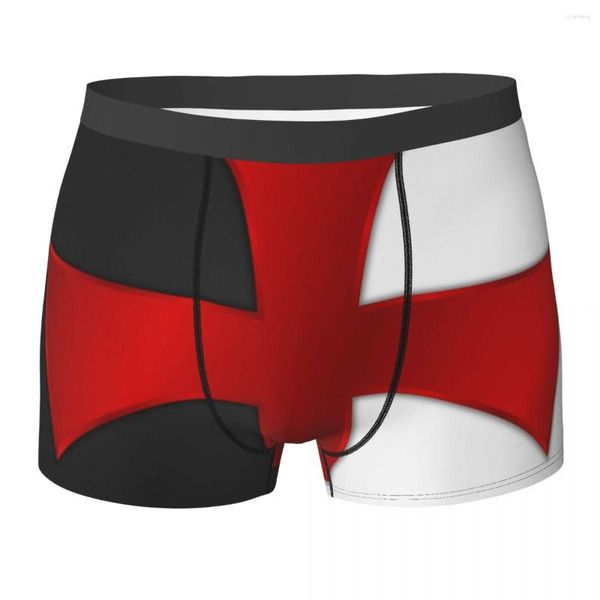 Unterhosen Männer Templer Flagge Freimaurer Mason Unterwäsche Sexy Boxer Briefs Shorts Höschen Männlich Polyester