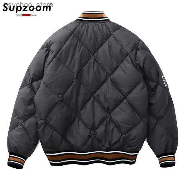 Homens Down Parkas Chegada 2023 Novo Hip Hop Bordado Casais Casual Top Moda Masculino e Feminino Inverno Homens Casaco Quente Beisebol Jaqueta Q230831