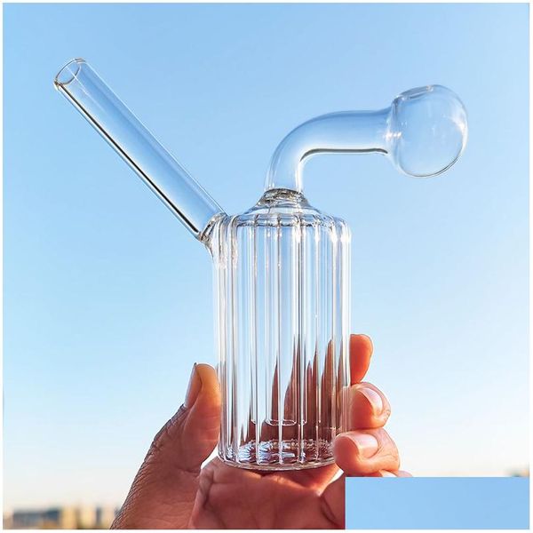 Andere Raucherzubehör Ölbrenner Bubbler Glaspfeifen Wasserbong Dab Rig Pfeife Dicke große Kugel Tabakschale Rot Blau Grün Lila Gla Dhvvn