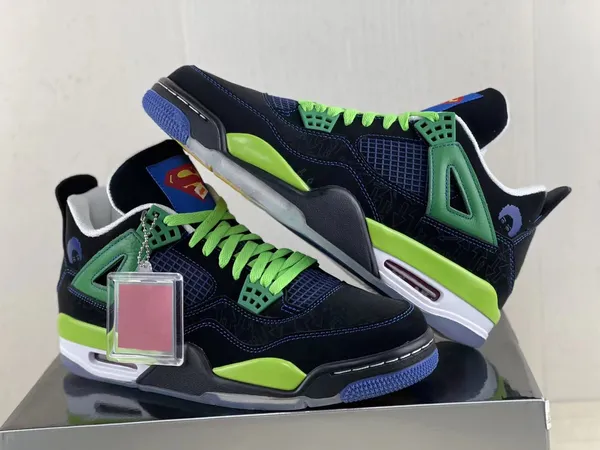 2023 Authentic 4 DB Basketballl Shpes 4s Doernbecher Outdoor BLACK/OLD ROYAL-ELECTRIC GREEN-WHITE Men Women Sports Sneakers With Original box Size US7-13