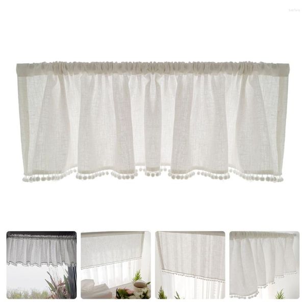 Cortina curta para casa prática boho macrame cortinas quarto bolas de algodão decoração decorativa vintage