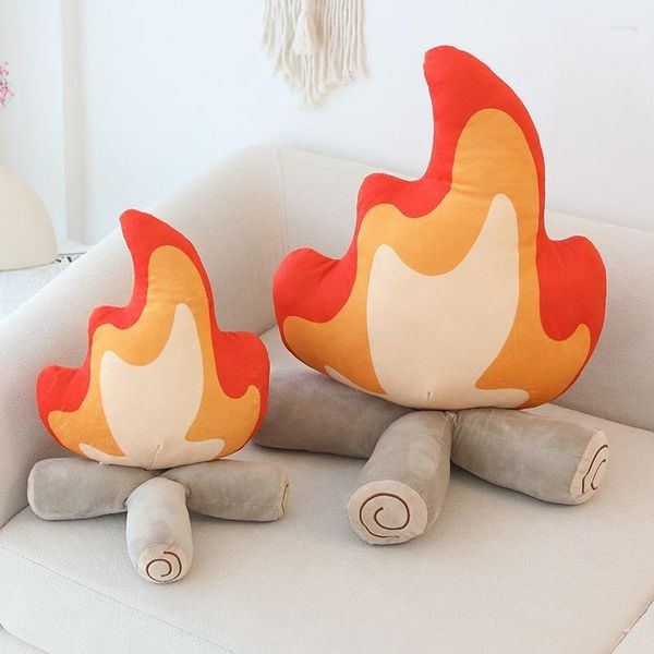 Yastık Eğlencesi Ev Dekorasyon Bonfire Mat İmitasyon Ateş Yumuşak Bebek Yaratıcı Peluş Doldurma Oyuncak 30/45cm