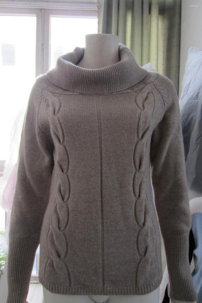 Maglioni da donna Maglione in cashmere Donna Inverno Caldo Moda Pullover spesso Marrone Alta qualità Taglia rotta Liquidazione Grande vendita