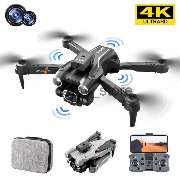 Simulatori Drone Rc K9 4K HD Evitamento ostacoli Doppia fotocamera UAV Doppia fotocamera WIFI Telecomando Quadcopter Drone professionale Z908 Regali x0831