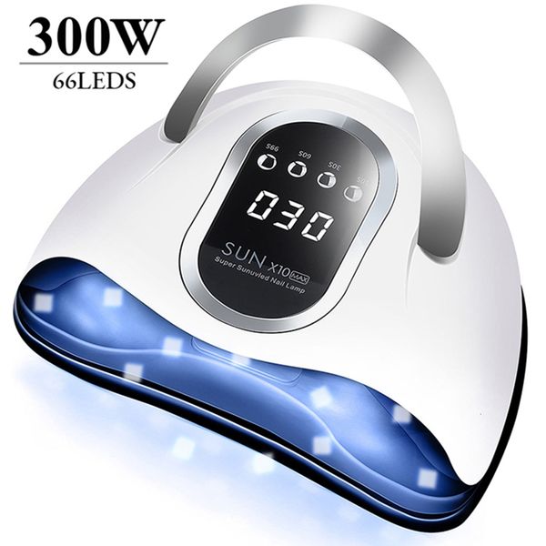 Nageltrockner SUN X1110 MAX Professionelle Trocknungslampe für Maniküre 66LEDS Gelpoliermaschine mit großem LCD-UV-LED 230831