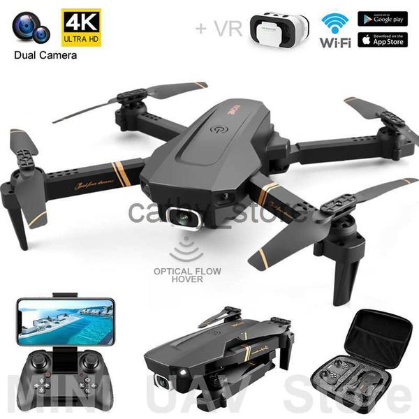 Simulatoren V4 Mini UAV Drone 4K VR Optische Fluss Positionierung Folding Quadcopter Mit Kamera Intelligente Folgen RC Hubschrauber Spielzeug kostenlose Rückgabe x0831