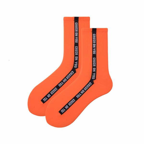 Erkek Çoraplar Bahar Pamuk Kadın Erkek Floresan Şeker Renk Efkeli Mektuplar Desen Sokak Moda Ins Kaykay Spor Ekibi Çoraplar 230830