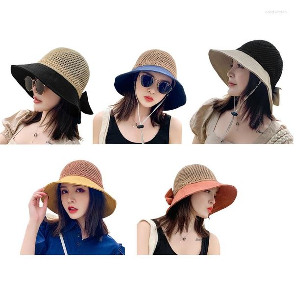 Berets Womens Summer Mesh Top для солнца пляжная шляпа с разделением гибкая широкая края