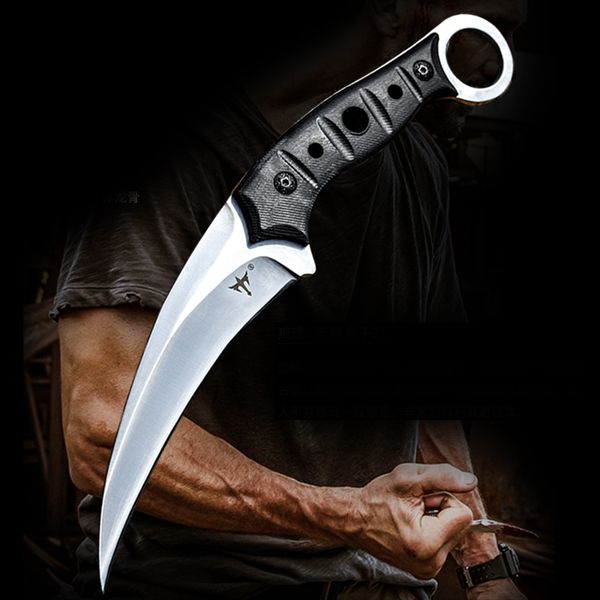 CS GO faca de garra de escorpião leve Todd Begg acampamento ao ar livre batalha de sobrevivência na selva karambit facas de caça de lâmina fixa autodefesa faca de sobrevivência de pata