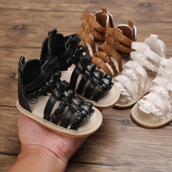 Sandali da neonato per bambina, scarpe estive allacciate per il vestito, prima sneaker da spiaggia per bambini, taglia 13