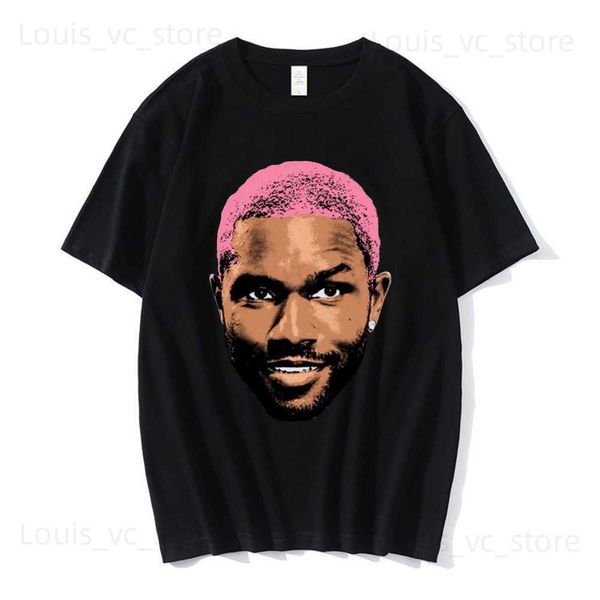 Homens camisetas Frank Gráfico Camiseta Loiro Hip Hop Cantor de Música Popular R B T-shirt Mens Moda Hip Hop Manga Curta T-shirts Unissex T230831