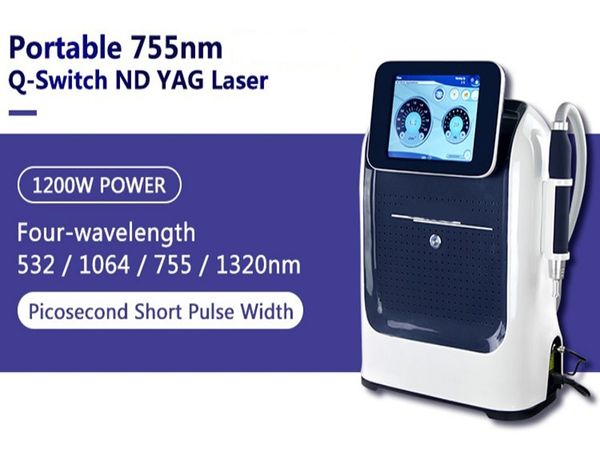 Big Power 1200W Laser Q-Switch Nd Yag Pikosekunden-Laser-Tattoo-Entfernungsmaschine Carbon Black Doll Facial für Lazer Tattoo-Entfernung Hautaufhellungsausrüstung