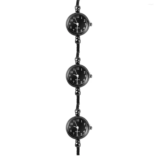 Relógios de pulso 3 pcs moda crianças relógio criativo relógio de pulso elegante quartzo presente de aniversário para mulheres femininas (5)
