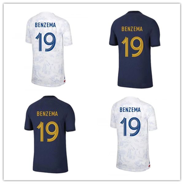 Maglia francese BENZEMA MBAPPE New Jersey 22/23 GRIEZMANN POGBA KANTE maglia Top DE RANE SALI DIGNE GIROUD Set da calcio per uomo e bambino