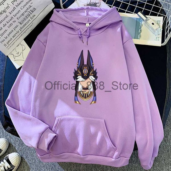 Аниме Геншин Impact Cyno Headshot Hodies Hot Game Winter Warm Women Hoodie Spring/Owumn Unisex Stutestimirt Kawaii Sudaderas X0831