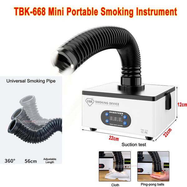 Ly TBK-668 150w mini instrumento de fumo portátil para soldagem reparação fibra co2 gravador a laser corte extrator fumaça 220v 110v