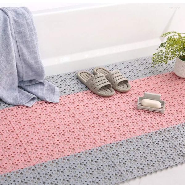 Banyo Paspasları Banyo Anti-Slip Slip Plicing Mat Halı Masaj Drenajı Şeker Renk Plastik Kalp Desen