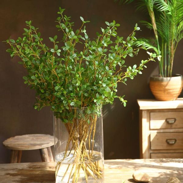 Декоративные цветы 105 см искусственное миланское цветочное искусство зеленое растение Свежая литература Nordic в японском стиле