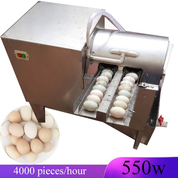 Água elétrica de fileira dupla para reciclagem de ovos de galinha, equipamento de limpeza de ovos de pato, máquina de lavar