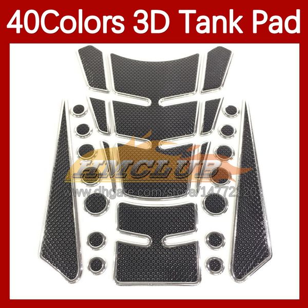 Motorrad-Aufkleber, 3D-Carbonfaser-Tankpad-Schutz für KAWASAKI NINJA ZZR250 ZZR-250 90 91 92 93 94 95 96 97 98 99 90–99, Gas-Tankdeckel-Aufkleber, MOTO-Aufkleber, 40 Farben