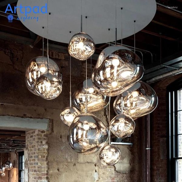 Lampadari creativi 2023 lampada a sospensione Luce di lava per cucina ristorante bar bar per soggiorno arredamento appeso al paralume in vetro illuminatore