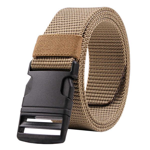 Cintos Nylon Tactical Buckle Youth Fashion Business Business Canvas Student Student Outdoor Sports Men's Belt Z0228