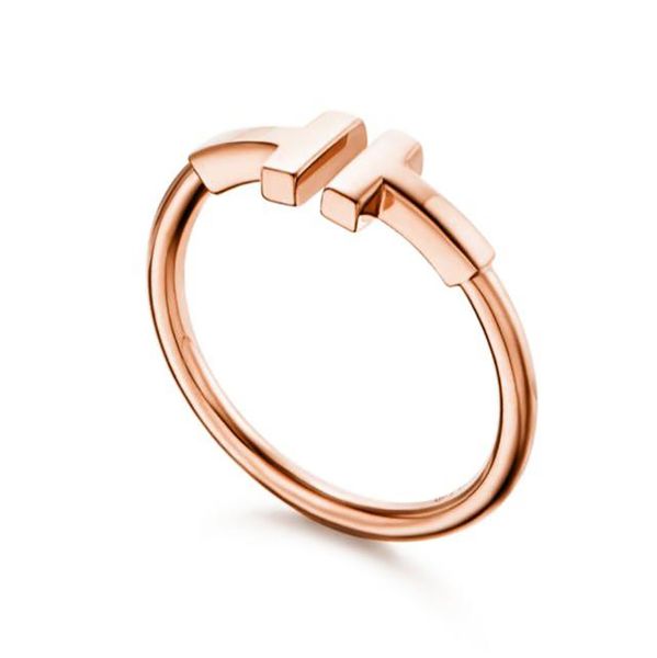 Anello T GG Filo placcato oro per donna Fedi nuziali da uomo Semplice con anello di diamanti con mese di perla Regalo di San Valentino alla moda