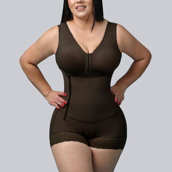 Frauen Shapers Faja Colombiana Mujer Nahtlose Hohe Kompression Gürtel Ärmellose BH Abnehmen Body Reißverschluss Taille Trainer Body Shaper Tum