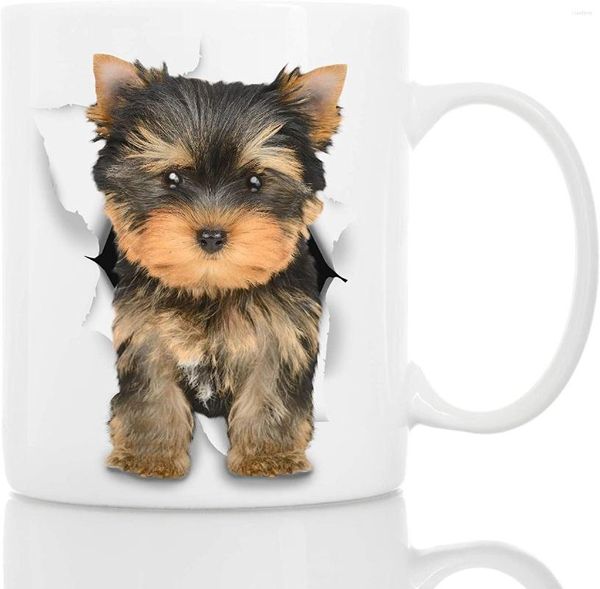 Canecas Cute Yorkshire Terrier Dog Caneca - Ceramic Funny Coffee Perfect Lover Gift Novelty Present (11oz)