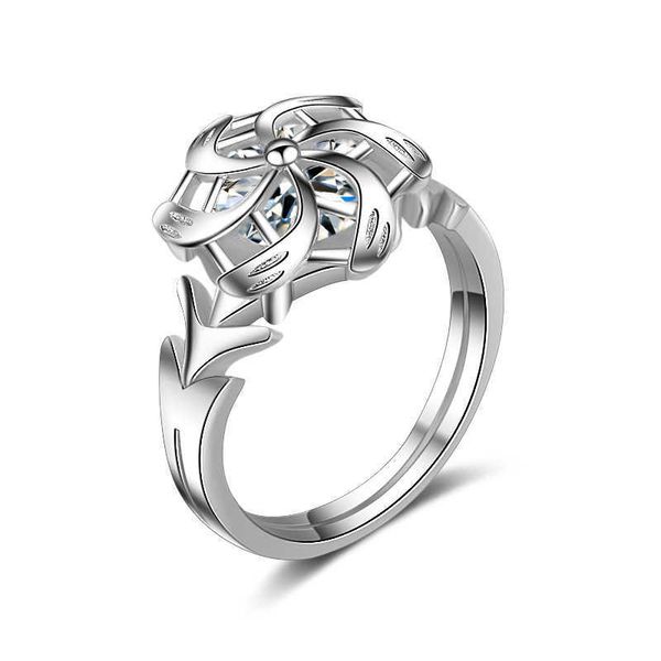 Кластерные кольца Lotr Galadriel Nenya Ring of Water Hobbit Elf Elf Три кольца отличные кольца модные женские ювелирные украшения высококачественные подарки поклонника G230228 G230307