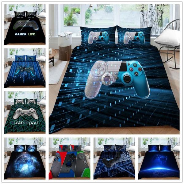 Постилочные наборы геймпад набор для детей для девочек девочки, обложка геймеров, контроллер видеоигр одеял для спальни одеял