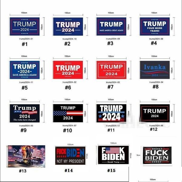 Banner-Flaggen, Trump-Wahl 2024, Keep-Flagge, 90 x 150 cm, Amerika zum Aufhängen, tolle Banner, 91 x 152 cm, Digitaldruck, Donald Biden, Drop-Lieferung, Hom Dh24U