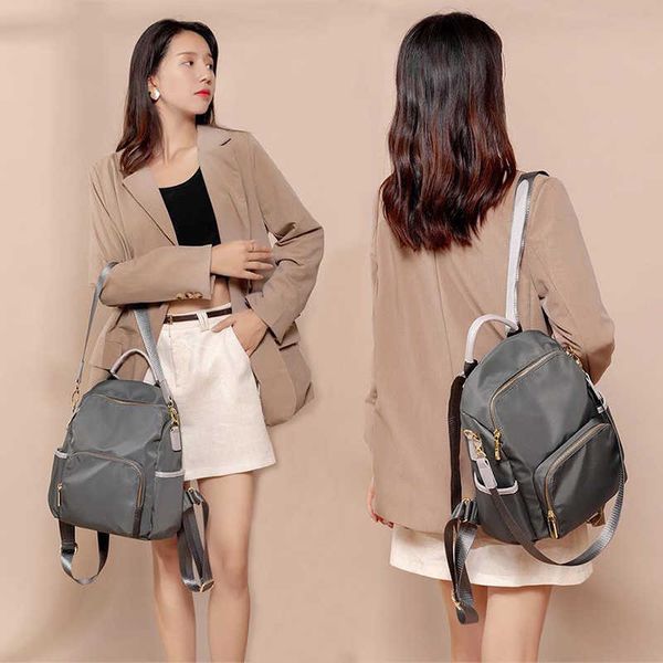 Женская рюкзак мода All Match Oxford Cloth Lady Business Travel Leisure Canvas Bag Girl Girl office Antift School Back 230223