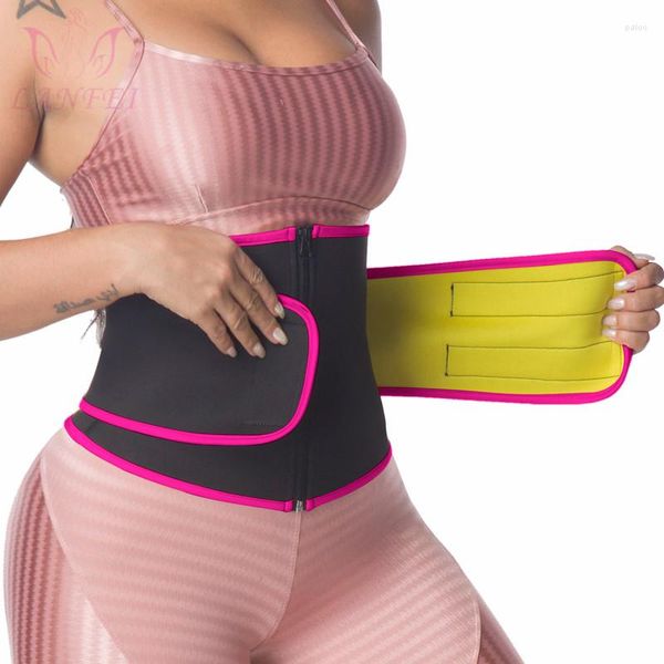 Intimo elasticizzato e contenitivo da donna LANFEI Zipper Waist Trainer Body Gym Fitness Cintura Neoprene Women Sudore Perdita di peso Cinturino Sauna Cinchers Corsetto dimagrante