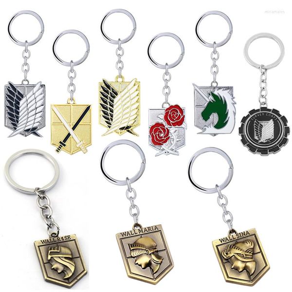 Keychains Anime Attack on Titan Wings of Freedom Shingeki No Kyojin Cosplay Key Ring Holder Toys Toys Gift