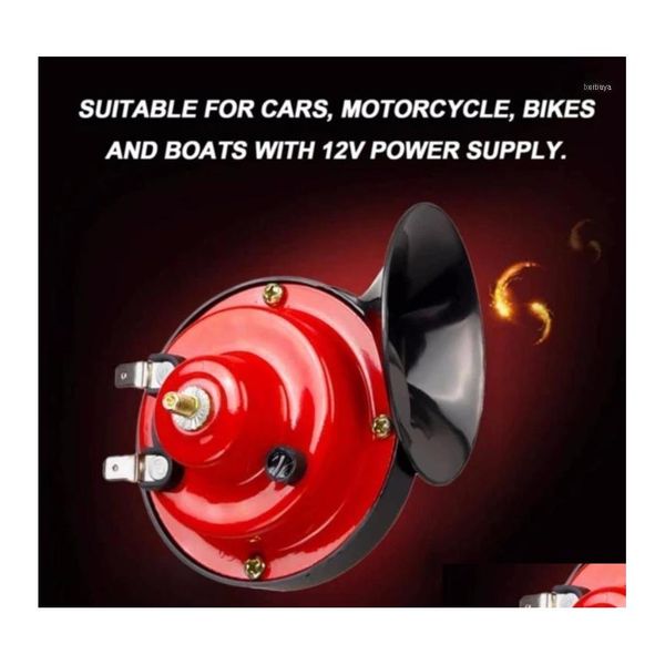 Auto DVR Professionelle Handwerkzeug-Sets Lautes Auto Air Horn 12V Trompete Super Train Für LKWs Fahrzeug Dualtone Elektrische Schneckenpfeife Drop Delive Dhswr