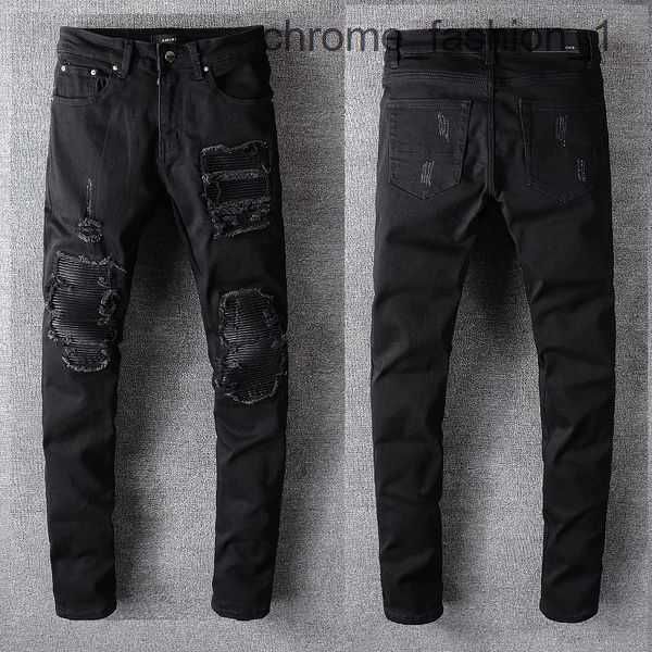 Amirs erkekler için erkek kot pantolon rip slim fit sıska adam pantolon turuncu yıldız yamalar biker denim streç kült motosiklet moda uzun 6 bdhm giymek