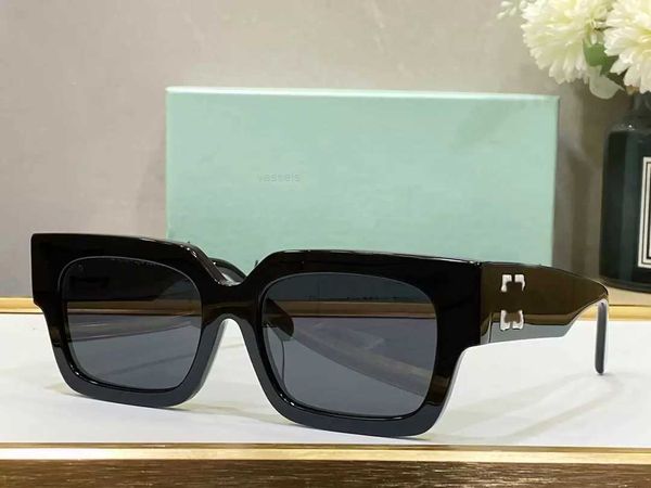 Herren Damen Designer-Sonnenbrille, luxuriös, cooler Stil, heiße Mode, klassisch, dicke Platte, schwarz, weiß, quadratischer Rahmen, Brillen, Off-Man-Brille, Designer ZA1N