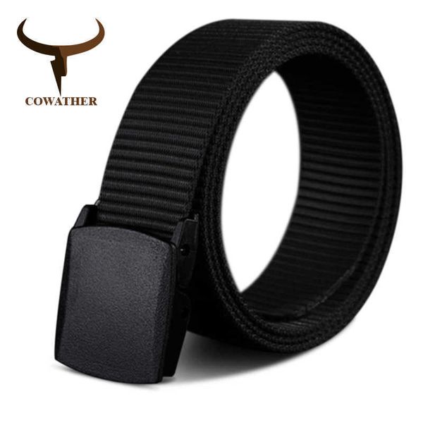 Cintos Cowather 110 130 150 170 cm de comprimento Grande tamanho novo material de nylon Belt Belt Militar ao ar livre jeans Beltos táticos para homens Luxo Z02228