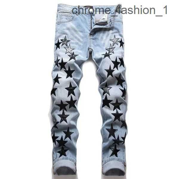 Amirs Jeans Varsity Men European Jean Hombre Letter Star Skinny вышивка.